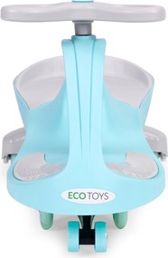 Gravitačné jazdítko ECOTOYS s LED kolesami, gumové, modré - pre deti od 3 rokov