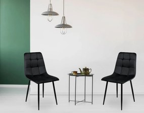 Čalúnená designová stolička ForChair čierna