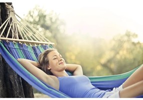 Bluegarden Bluegarden, 1-osobová záhradná hojdacia sieť 200x90 cm 480144B, modrá-zelená, OGR-09029