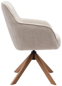 Krémovobiele čalúnené jedálenské kreslá v súprave 2 ks Avola – Unique Furniture