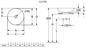 Villeroy & Boch 4A450001 - Umývadlo na dosku LOOP&FRIENDS priemer 38 cm keramika/biela