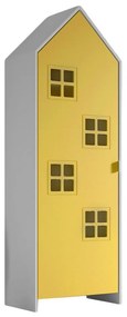 Žltá/biela detská šatníková skriňa 58x172x37 cm Casami Bruges – Vipack