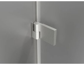 Mexen Lunar-B, výklopný sprchový kút ľavý 100 x 70 cm, 8mm číre sklo, oceľový profil, 832-100-070-97-00-L