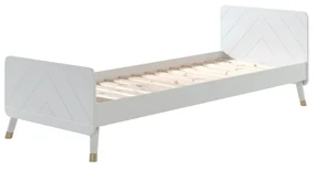Biela detská posteľ z borovicového dreva Vipack Billy, 90 x 200 cm