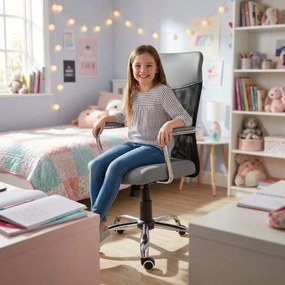 Detská stolička Neoseat TEENAGE — látka, čierna / šedá