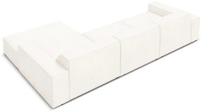 Béžová rohová pohovka z textílie bouclé (pravý roh) Jodie – Micadoni Home