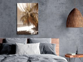 Artgeist Obraz - Palm Shadow (1 Part) Vertical Veľkosť: 40x60, Verzia: Na talianskom plátne