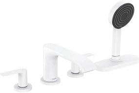 Hansgrohe Vivenis, batéria na okraj vane, 4-otvorová inštalácia, sBox, biela matná, HAN-75444700