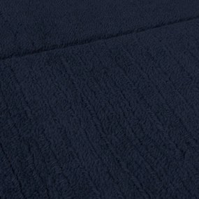 Tmavomodrý ručne tkaný vlnený koberec 120x170 cm Textured Wool Border – Flair Rugs