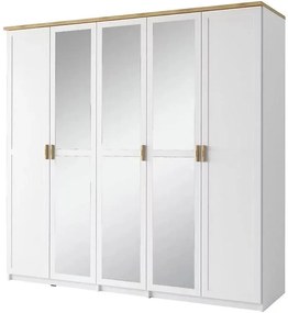 Skriňa Nicea 21 226 cm biela/dub wotan