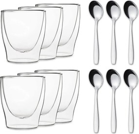 Feelino DUOS, dvojstenný pohár, 80 ml, vrátane lyžičky