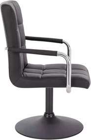 LuxuryForm DESIGN Stolička VERONA na čiernom tanieri - čierna