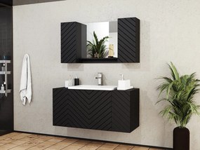 Kúpeľňový nábytok Najrip VII, Sifón: bez sifónu, Farby: čierna