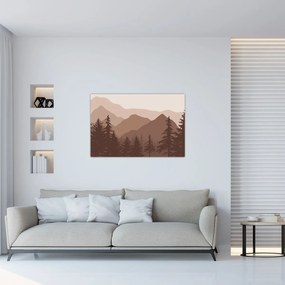 Obraz - Hnedé pohorie N⁰2 (90x60 cm)