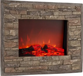 Klarstein Alpbach Snow, elektrický krb, 1800 W, 2 úrovne ohrevu, 65 cm, kamenný vzhľad