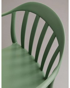 Flores kreslo sivozelené