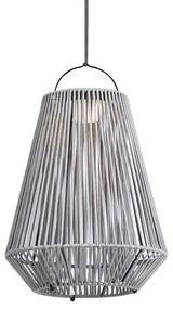 Bohemian stolná lampa sivá vrátane LED 3-stupňové stmievanie IP54 Solárne nabíjanie - Duca