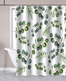 Aqualine Sprchový záves 180x180cm, polyester, eucalyptus ZP015