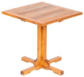 DEOKORK Teakový stôl DANTE 70 × 70 × 78 cm | štvorec | 4 nohy