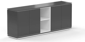 Nízka skriňa Creator 202,2 x 44,5 x 80,3 cm, biela / antracit