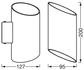 Ledvance - LED Stmievateľné nástenné svietidlo SMART+ CYLINDRO LED/12W/230V Wi-Fi
