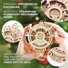 Ugears 3D mechanické puzzle Kalendár 32 ks