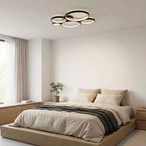 Toolight Toolight, LED stropné svietidlo 63x61cm, 45W, 4000K, 2500lm, APP1911-C, čierna matná, OSW-66059