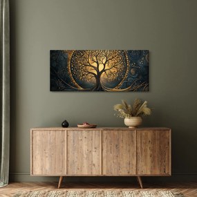 Obraz – Strom so zlatou aurou (120x50 cm)