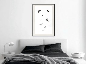 Artgeist Plagát - Evening Flight [Poster] Veľkosť: 30x45, Verzia: Zlatý rám