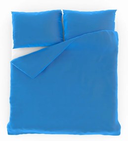 Kvalitex Jednofarebné bavlnené obliečky 140x200 + 70x90cm - Modré
