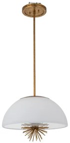 Quoizel STARING-3P-DG-OPAL-Luster na tyči STARING 3xE14/40W/230V pr.45,7cm zlatá