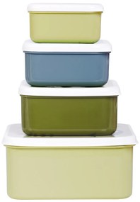 A Little Lovely Company - súprava štyroch desiatových škatuliek - dinosaury