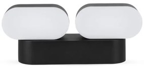 LED Vonkajšie flexibilné nástenné svietidlo 2xLED/12W/230V IP65 čierna