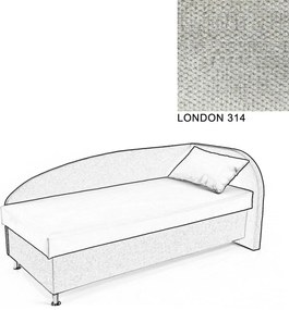 AVA NAVI, PRAVÁ 90x200 Varianta: LONDON 314