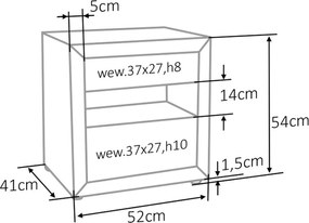 SI ET-003 Sametová nočná skrinka antická ružová