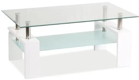 Konferenčný stolík Lisa Basic II, číra / biela