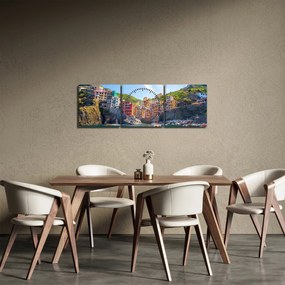 Obraz - Na Stredozemnom mori (s hodinami) (90x30 cm)