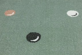 Metrážny koberec Lima C275b zelený / krémový