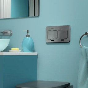 Brilagi - Vonkajšia vstavaná podlahová dvojzásuvka IP55 matný chróm obdĺžnikový