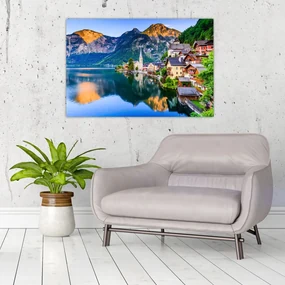 Obraz - Alpská dedina (90x60 cm)