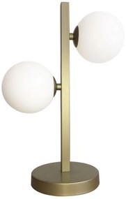 CLX Stolná lampa v rustikálnom štýle VIGEVANO, 2xG9, 28W, mosadzná