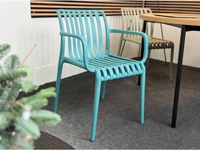 Plastová stolička TREGO s opierkami, antracitová