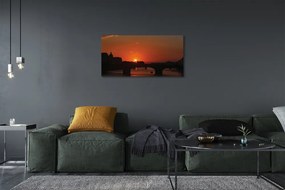 Obraz na plátne Taliansko rieka západu slnka 120x60 cm