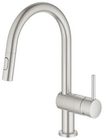 Drezová batéria GROHE Minta Touch s vyťahovacou sprškou supersteel 31358DC2
