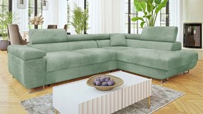 Rohová sedačka Terazuro Premium (zelená) (s úl. priestorom) (p)