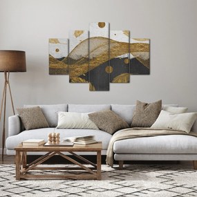Obraz - Zlaté pierka (150x105 cm)