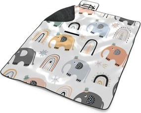 Sablio Plážová deka Animovaní Slony: 200x140 cm