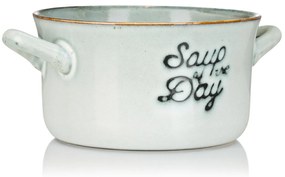 Kameninová miska na polievku Soup 500 ml svetlosivá