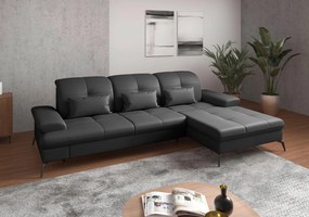 XXXLutz ROHOVÁ SEDAČKA, koža, čierna Sit & More - Sedačky - 000144012147