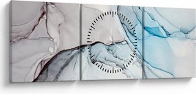 Obraz abstrakcie (s hodinami) (90x30 cm)